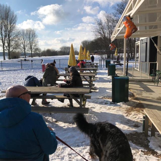 Terras in de winter